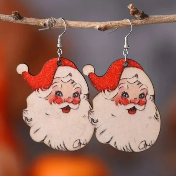 Santa Claus Earrings! Perfect adorable festive sturdy high quality NEW‎ NWT - Picture 8 of 8